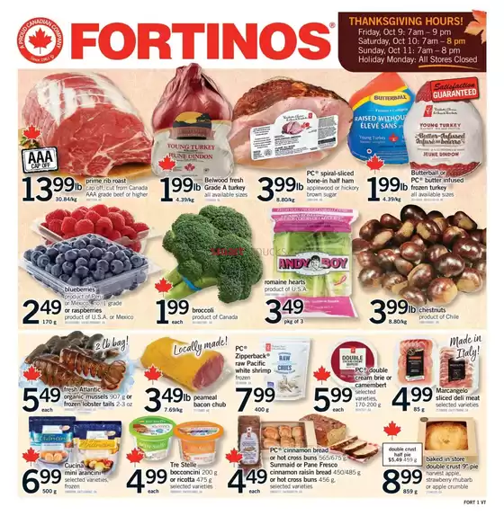 Fortinos catalogue | Fortinos weekly flyer | 2026-10-09T00:00:00.000Z - 2026-10-11T00:00:00.000Z