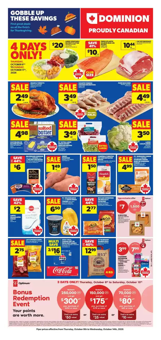 Dominion catalogue | Gobble up these savings | 2026-10-08T00:00:00.000Z - 2026-10-14T00:00:00.000Z