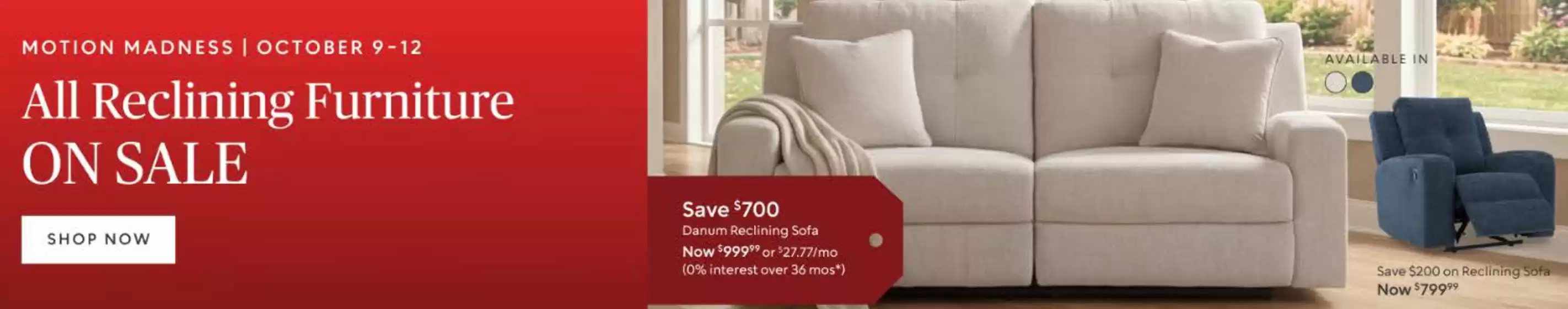 Ashley Furniture catalogue | All Reclining Furniture ON SALE | 2026-10-09T00:00:00.000Z - 2026-10-12T00:00:00.000Z