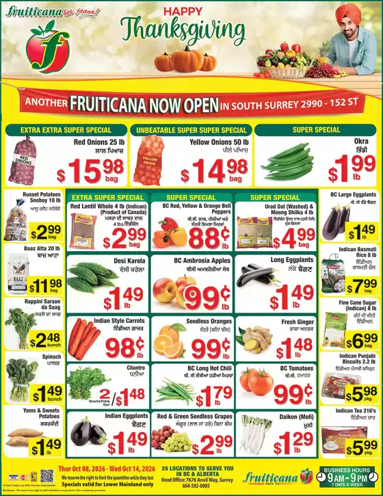 Fruiticana catalogue | Happy thanksgiving day | 2026-10-09T00:00:00.000Z - 2026-10-14T00:00:00.000Z