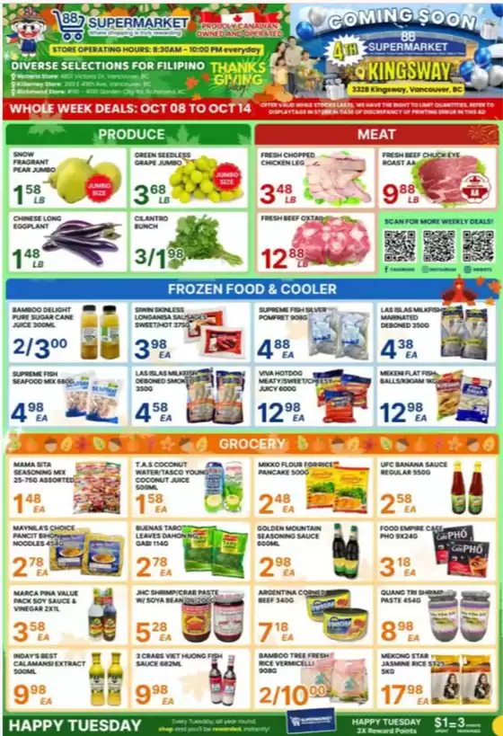 88 Supermarket catalogue | Whole week deals | 2026-10-09T00:00:00.000Z - 2026-10-14T00:00:00.000Z