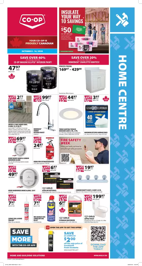 Co-op Home Centre catalogue in Clarence-Rockland ON | Great offer for bargain hunters | 2026-10-08T00:00:00.000Z - 2026-10-14T00:00:00.000Z