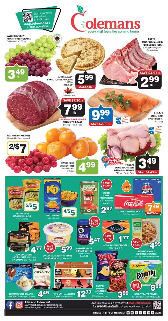 Coleman's catalogue | Top offers for smart savers | 2026-10-15T00:00:00.000Z - 2026-10-21T00:00:00.000Z