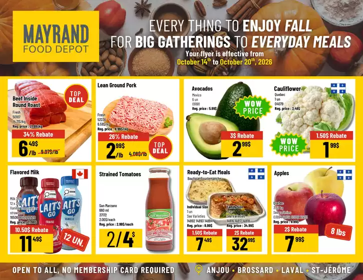 Mayrand catalogue | Mayrand flyer | 2026-10-14T00:00:00.000Z - 2026-10-20T00:00:00.000Z