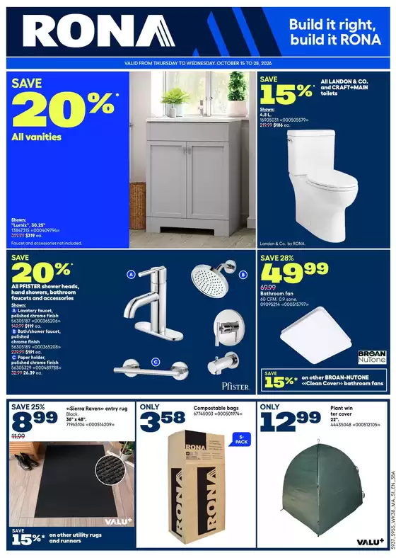 RONA catalogue | RONA Weekly ad | 2026-10-15T00:00:00.000Z - 2026-10-28T00:00:00.000Z