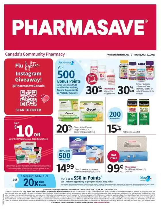 Pharmasave catalogue | Great offer for all customers | 2026-10-09T00:00:00.000Z - 2026-10-22T00:00:00.000Z