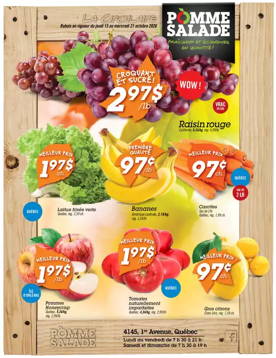 Pomme Salade catalogue | Circulaire Pomme Salade | 2026-10-15T00:00:00.000Z - 2026-10-21T00:00:00.000Z