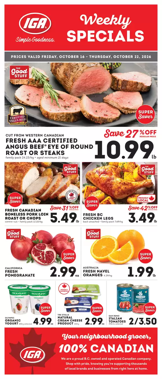 IGA catalogue | Weekly specials | 2026-10-16T00:00:00.000Z - 2026-10-22T00:00:00.000Z