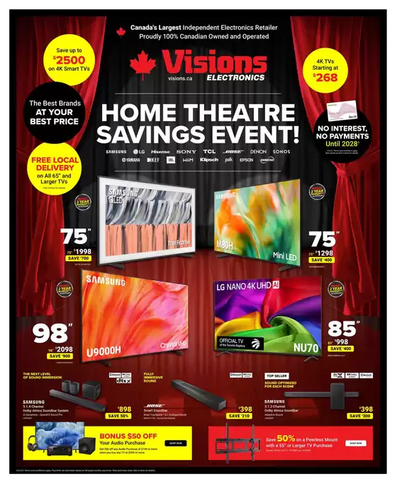 Visions Electronics catalogue | Home theatre savings event  | 2026-10-16T00:00:00.000Z - 2026-10-22T00:00:00.000Z