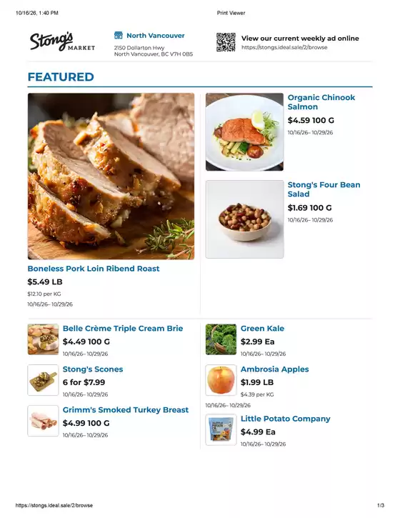 Stong's Market catalogue | Let Thanksgiving Hosting! | 2026-10-16T00:00:00.000Z - 2026-10-29T00:00:00.000Z