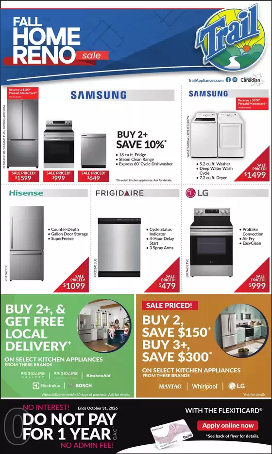 Trail Appliances catalogue | Fall home reno sale | 2026-10-19T00:00:00.000Z - 2026-10-21T00:00:00.000Z