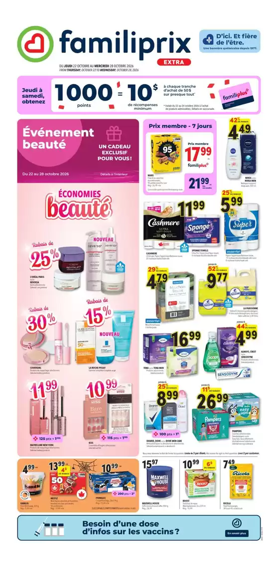 Familiprix catalogue | Discounts and promotions | 2026-10-22T00:00:00.000Z - 2026-10-28T00:00:00.000Z