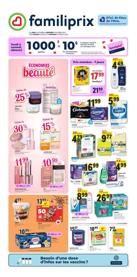 Familiprix catalogue | Special offers for you | 2026-10-22T00:00:00.000Z - 2026-10-28T00:00:00.000Z