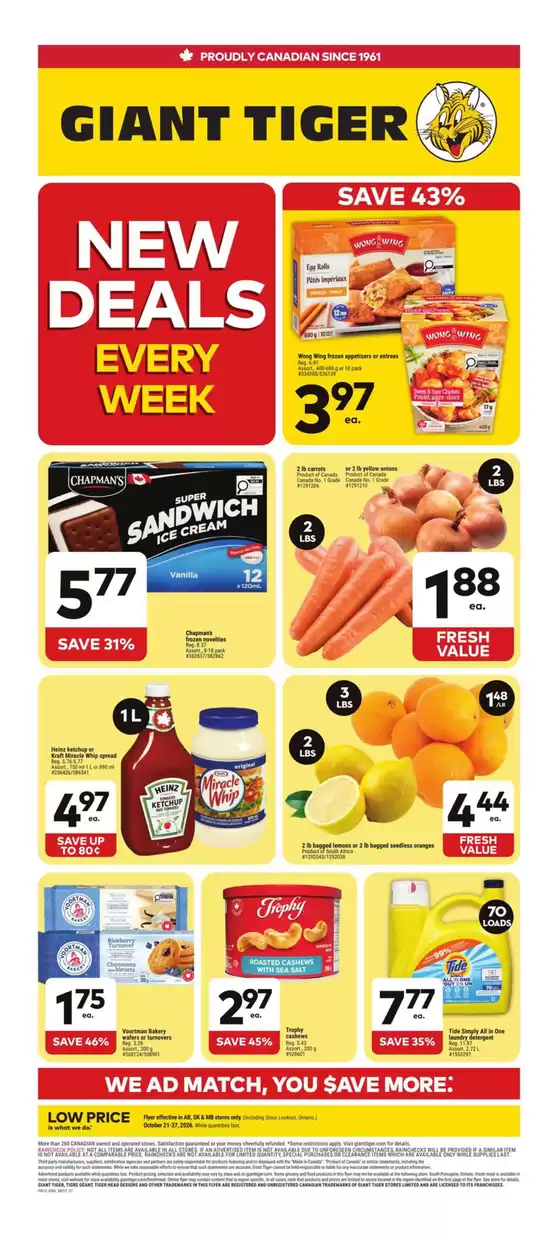 Giant Tiger catalogue | Discover attractive offers | 2026-10-21T00:00:00.000Z - 2026-10-27T00:00:00.000Z