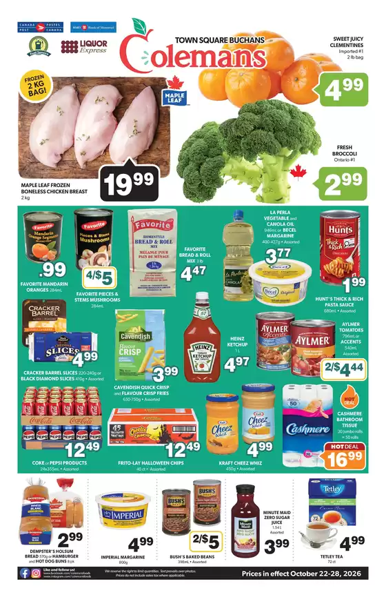 Coleman's catalogue | Current special promotions | 2026-10-22T00:00:00.000Z - 2026-10-28T00:00:00.000Z