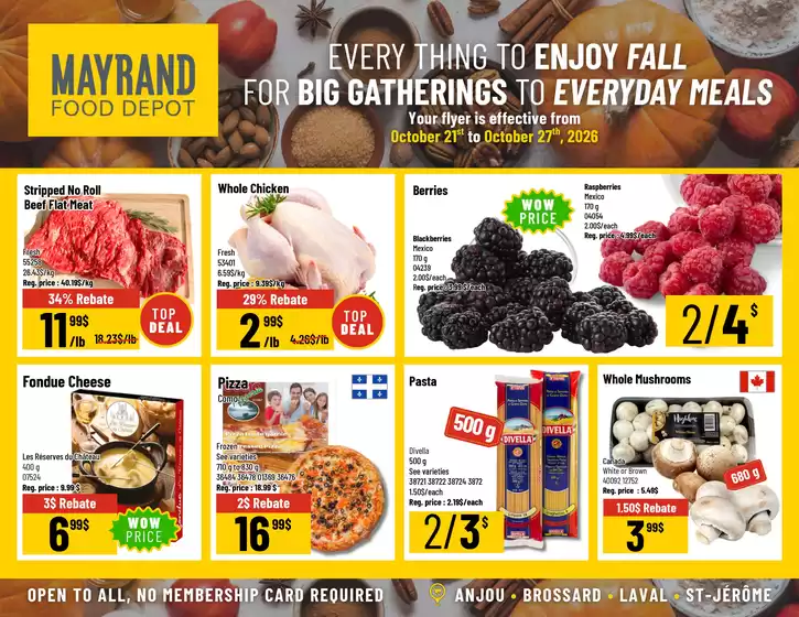 Mayrand catalogue | Mayrand flyer | 2026-10-21T00:00:00.000Z - 2026-10-27T00:00:00.000Z