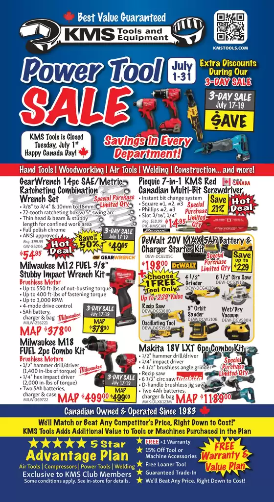 KMS Tools 2507 July Flyer