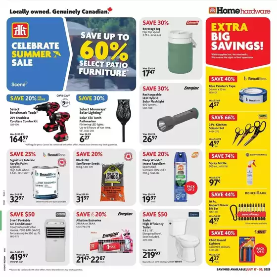 Home Hardware catalogue in Petty Harbour-Maddox Cove | New offers to discover | 2025-07-17T00:00:00.000Z - 2025-07-30T00:00:00.000Z