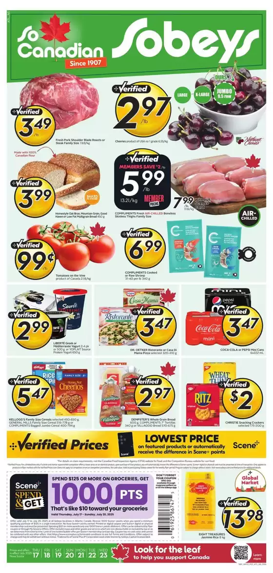 Sobeys catalogue in Saint-Jean-sur-Richelieu | Exclusive deals and bargains | 2025-07-17T00:00:00.000Z - 2025-07-20T00:00:00.000Z