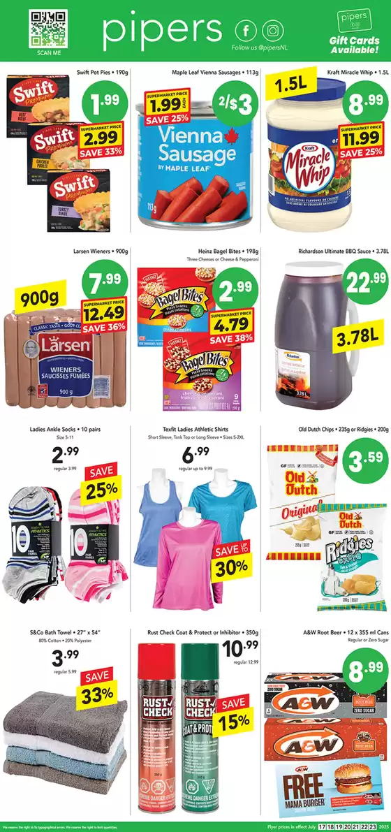Pipers catalogue in Leroy | Flyer Pipers | 2025-07-17T00:00:00.000Z - 2025-07-23T00:00:00.000Z