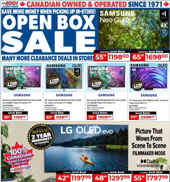 2001 Audio Video catalogue in Barrys Bay | Open box sale  | 2025-07-22T00:00:00.000Z - 2025-07-24T00:00:00.000Z