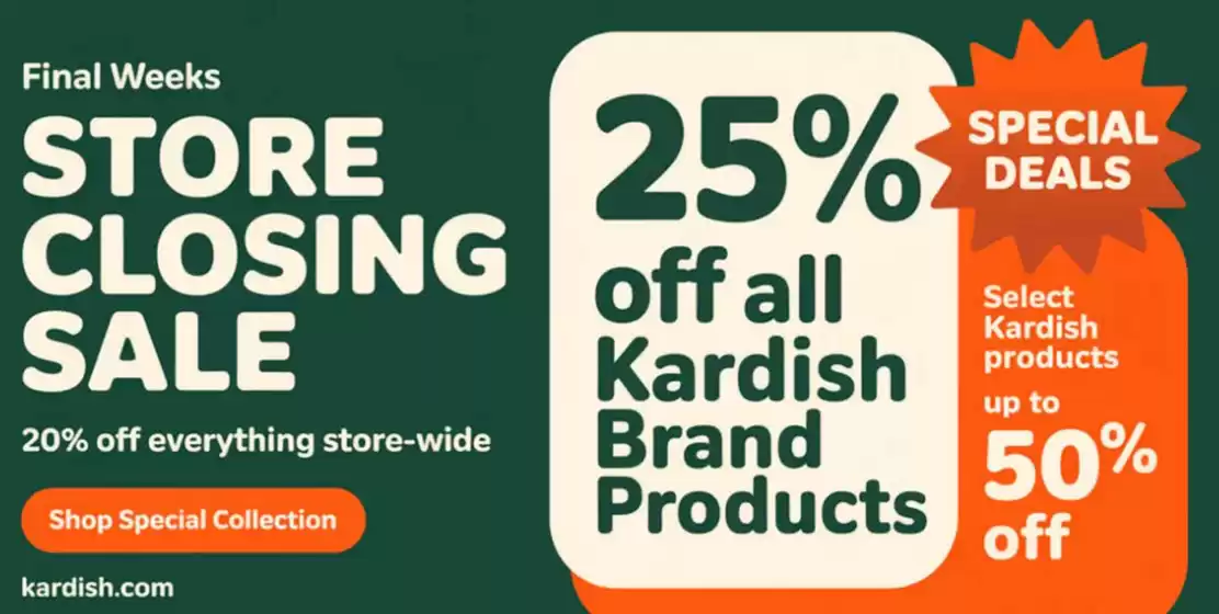 25% off all Kardish Brand Products