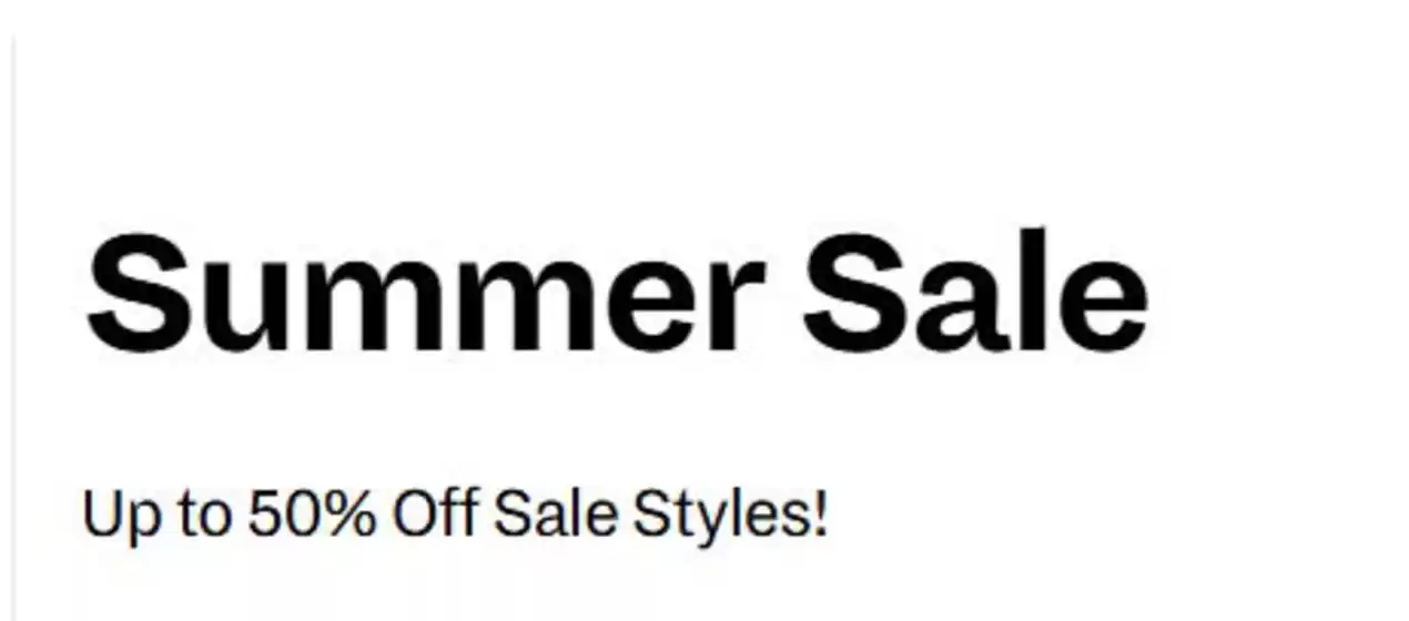 Summer sale 