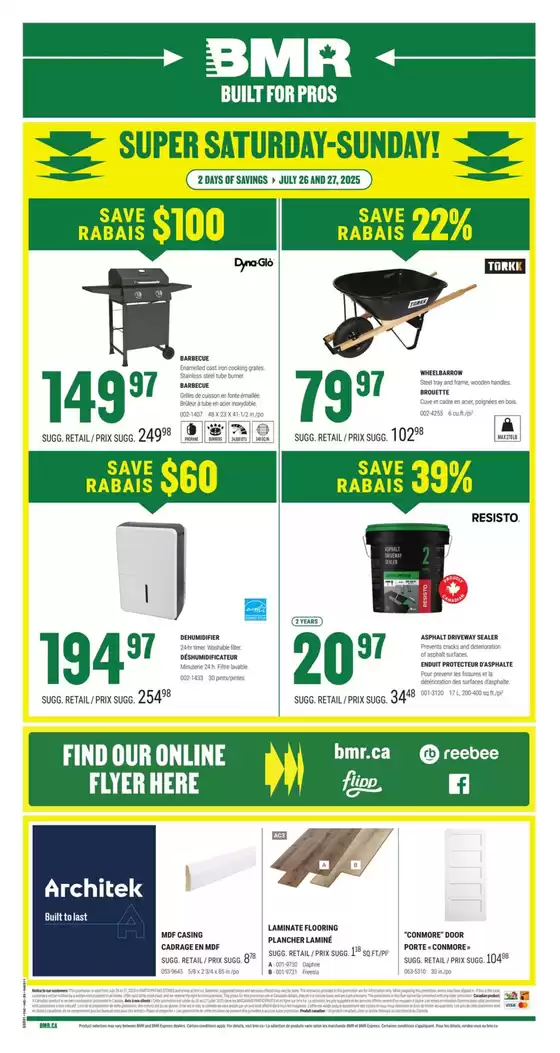 BMR catalogue in Montreal | Weekly Ad | 2025-07-26T00:00:00.000Z - 2025-07-27T00:00:00.000Z