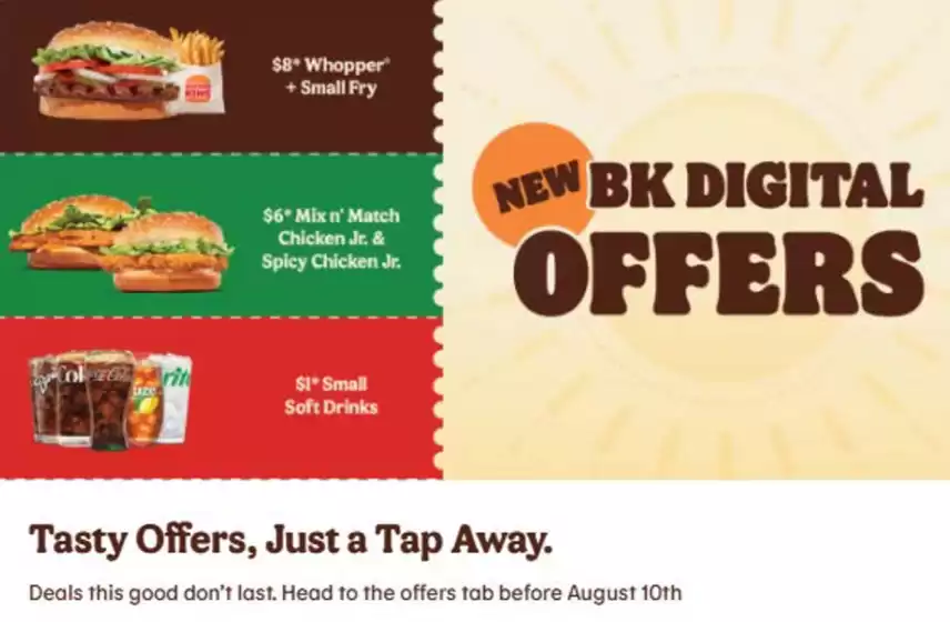 Burger King catalogue | New burger king digital offers  | 2025-07-29T00:00:00.000Z - 2025-08-12T00:00:00.000Z