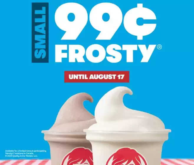 Wendy's catalogue | Until august 17 | 2025-07-29T00:00:00.000Z - 2025-08-17T00:00:00.000Z