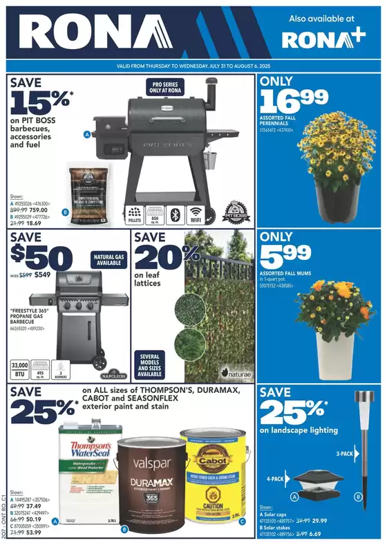 RONA catalogue in Markham | Exclusive deals and bargains | 2025-07-31T00:00:00.000Z - 2025-08-06T00:00:00.000Z