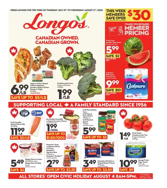 Longo's catalogue in Markham | Exclusive deals for our customers | 2025-07-31T00:00:00.000Z - 2025-08-06T00:00:00.000Z