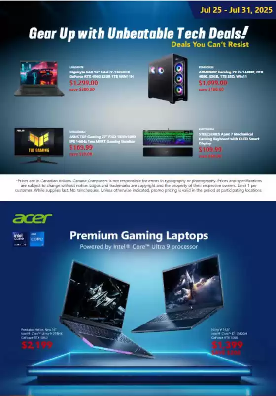 Canada Computers catalogue in Vancouver | Gear Up with Unbeatable Tech Deals! | 2025-07-30T00:00:00.000Z - 2025-07-31T00:00:00.000Z