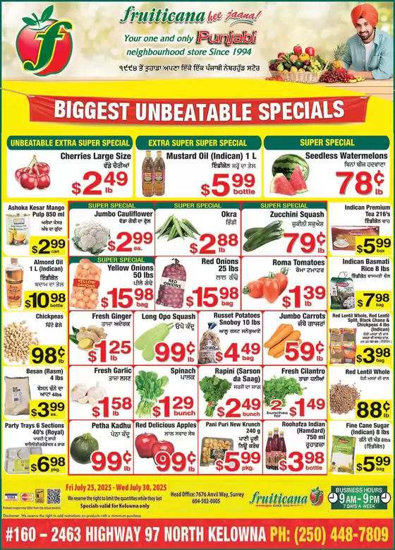 Fruiticana catalogue in Calgary | Unbeatable extra super special | 2025-07-30T00:00:00.000Z - 2025-07-31T00:00:00.000Z