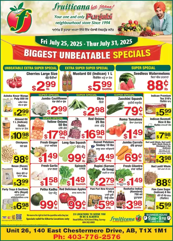 Fruiticana catalogue in Calgary | Super special | 2025-07-30T00:00:00.000Z - 2025-07-31T00:00:00.000Z