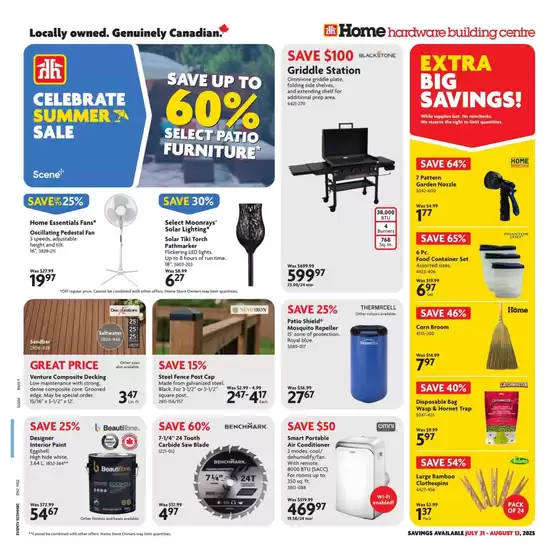 Home Hardware catalogue in Halifax | Top deals for all customers | 2025-07-31T00:00:00.000Z - 2025-08-13T00:00:00.000Z