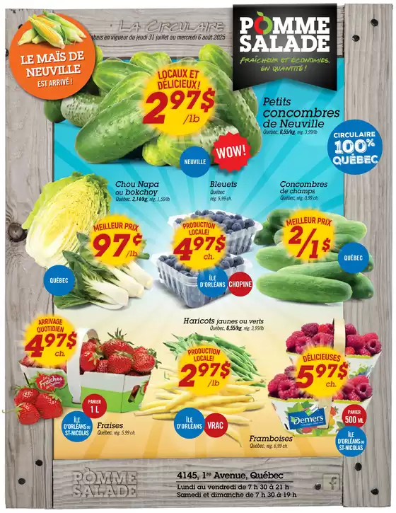 Pomme Salade catalogue in Nelson | Great discounts on selected products | 2025-07-31T00:00:00.000Z - 2025-08-06T00:00:00.000Z