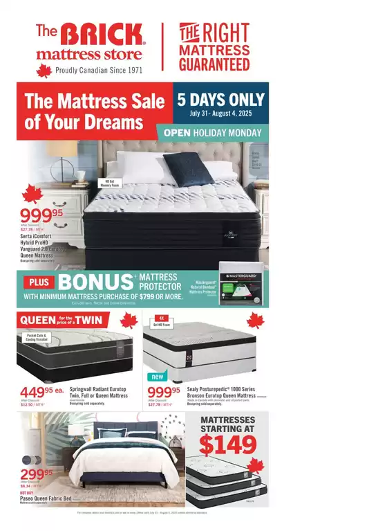 The Brick catalogue in Vancouver | Brick Mattress Store | 2025-07-31T00:00:00.000Z - 2025-08-14T00:00:00.000Z