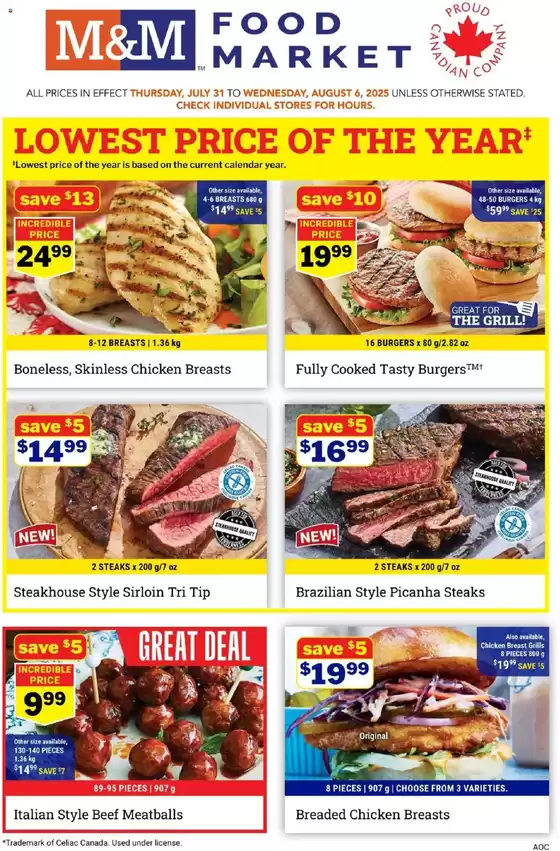 M&M Meat Shops catalogue in Kanata | M&M Meat Shops weekly flyer | 2025-07-31T00:00:00.000Z - 2025-08-06T00:00:00.000Z