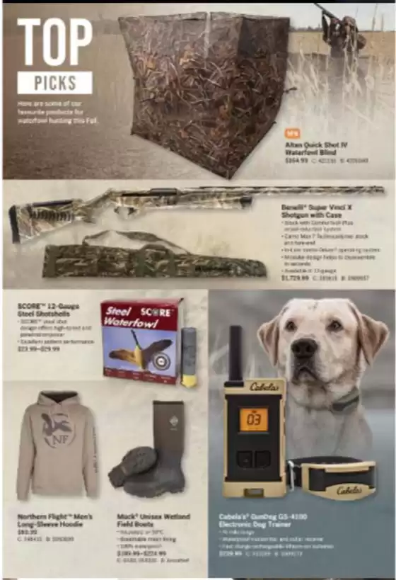 Waterfowl hunting catalogue