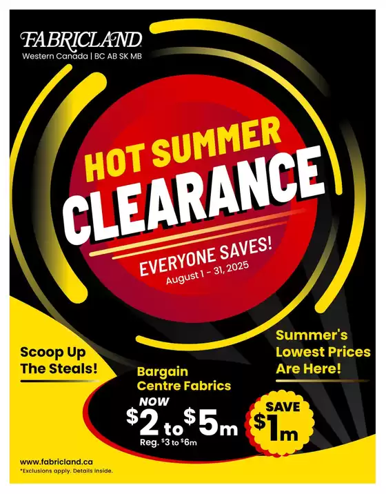 Fabricland catalogue in Sarnia | West Flyer | 2025-08-01T00:00:00.000Z - 2025-08-31T00:00:00.000Z