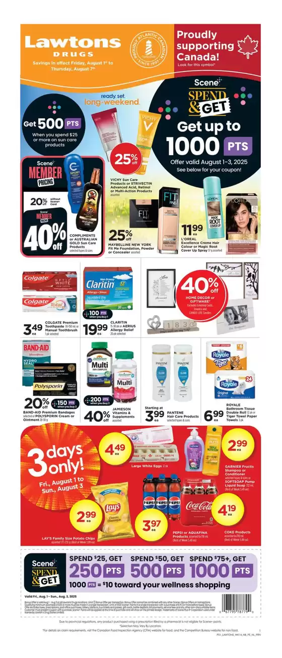 Lawtons Drugs catalogue in Milton | Top deals and discounts | 2025-08-01T00:00:00.000Z - 2025-08-07T00:00:00.000Z