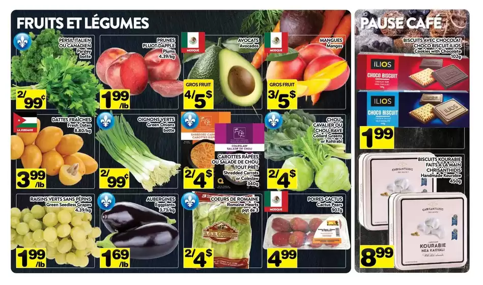 Spéciaux de la semaine