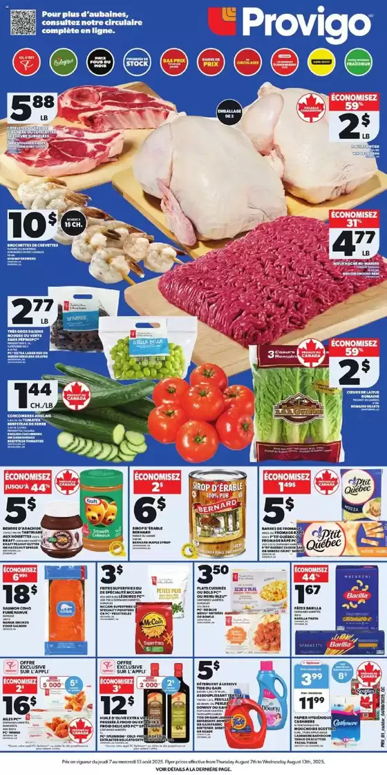Provigo catalogue in Shubenacadie | Special offers for you | 2025-08-07T00:00:00.000Z - 2025-08-13T00:00:00.000Z