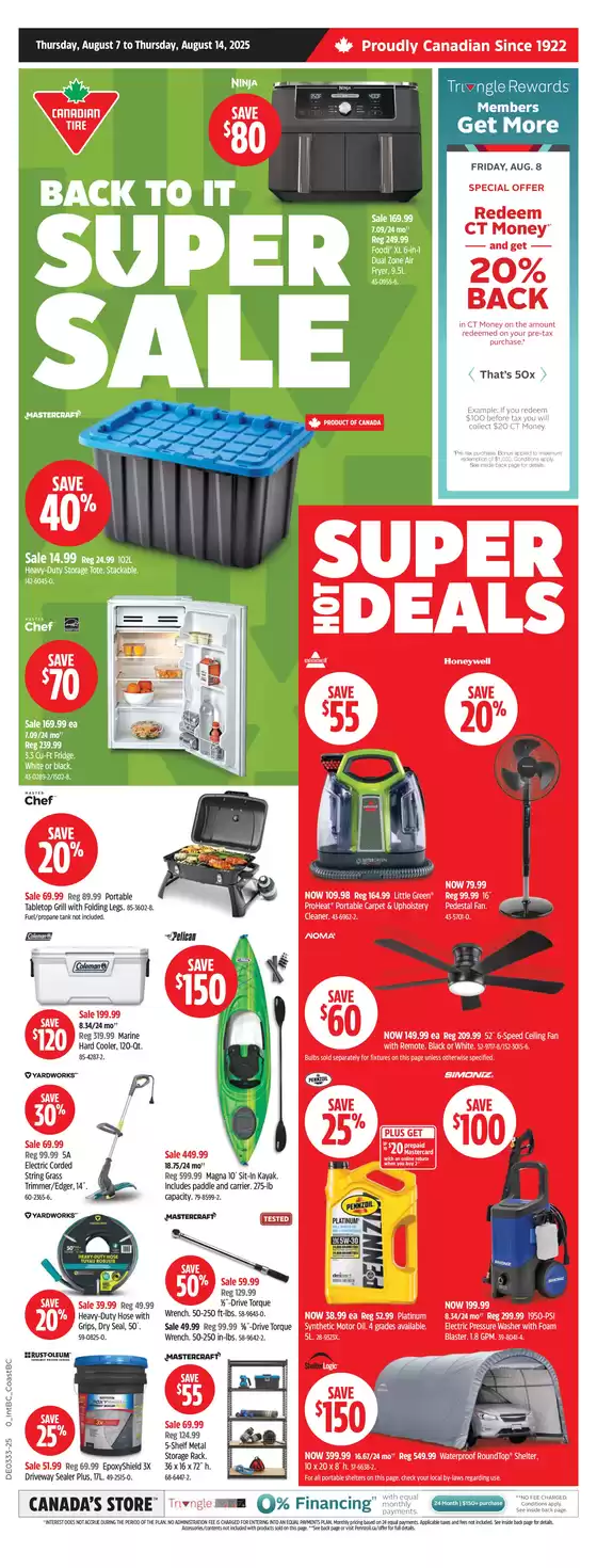 Canadian Tire catalogue in Winlaw BC | Exclusive deals for our customers | 2025-08-07T00:00:00.000Z - 2025-08-14T00:00:00.000Z