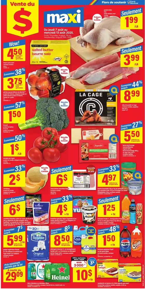 Maxi catalogue in La Malbaie | Du jeudi 7 août au mercredi 13 août 2025. | 2025-08-07T00:00:00.000Z - 2025-08-13T00:00:00.000Z