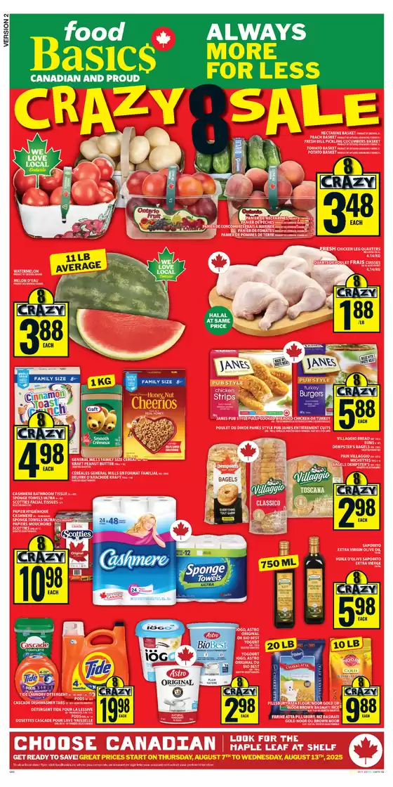 Food Basics catalogue in Clearwater | Current bargains and offers | 2025-08-07T00:00:00.000Z - 2025-08-13T00:00:00.000Z