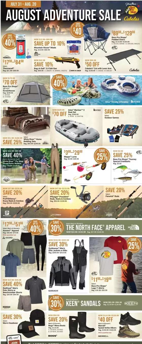 Bass Pro Shop catalogue in Prince Albert | August adventure sale | 2025-08-06T00:00:00.000Z - 2025-08-20T00:00:00.000Z