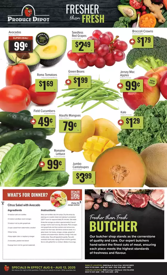 Produce Depot catalogue in Matheson ON | Weekly specials  | 2025-08-07T00:00:00.000Z - 2025-08-12T00:00:00.000Z
