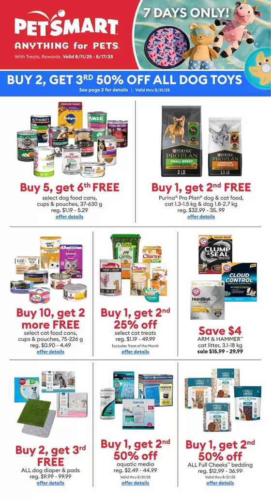Petsmart catalogue | Petsmart Weekly ad | 2025-08-11T00:00:00.000Z - 2025-08-17T00:00:00.000Z